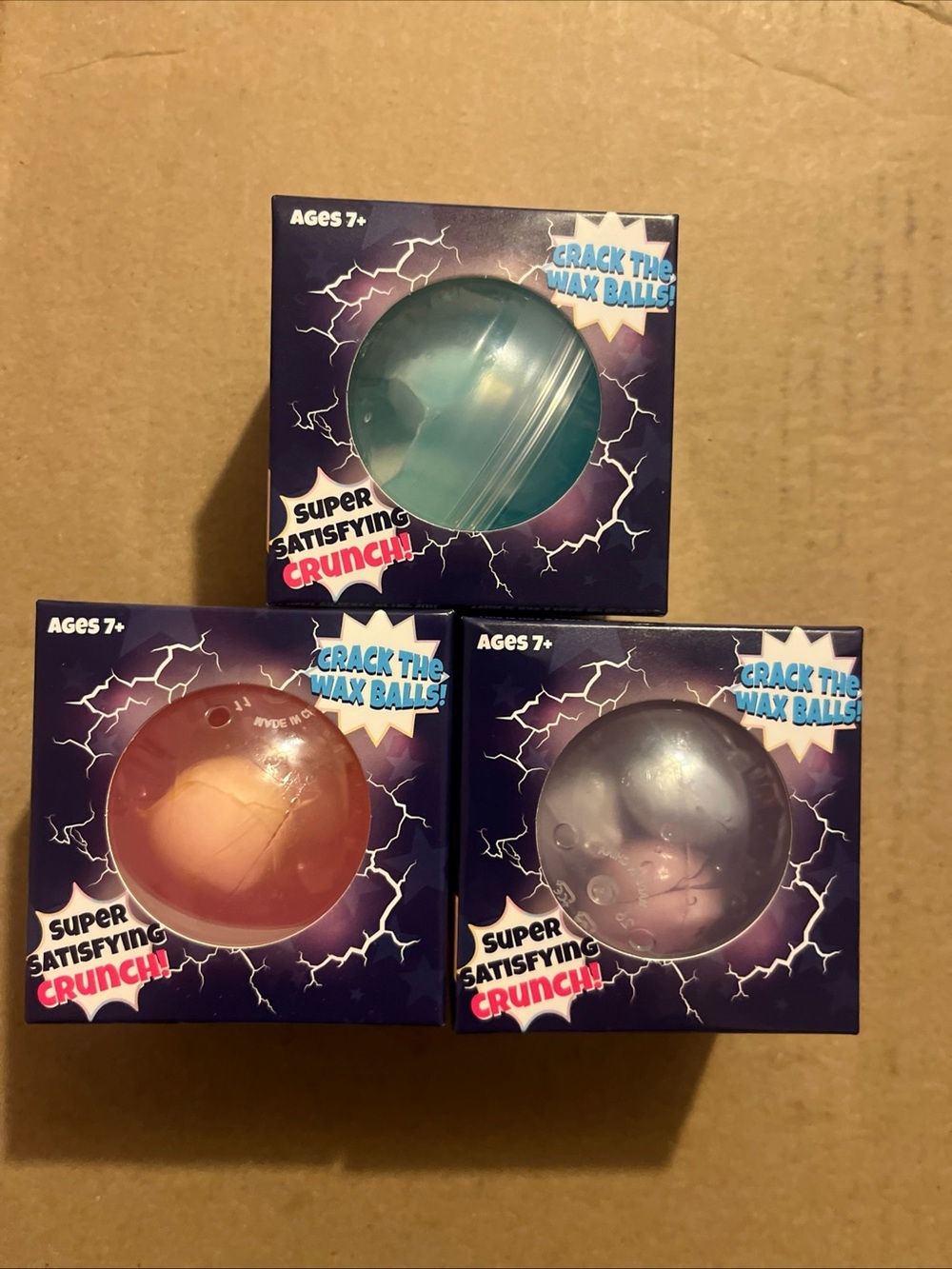3 Wax Crack’ems Viral Social Media Tik Tok K2A Squish Crack Slime Wax Balls NIB